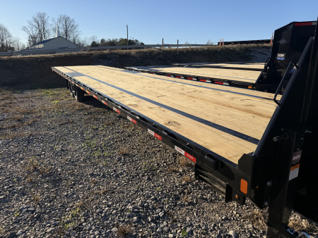 New 2026 Liberty LF16K Flatbed Trailer, SLIDE IN RAMPS, 17.5K GVWR