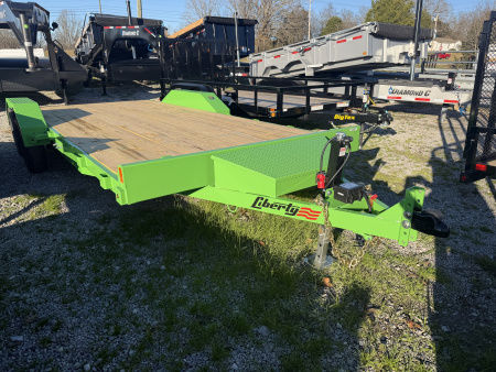 New 2026 Liberty LC7K Car Hauler, TOOLBOX, SLIDE IN RAMPS,REMOVABLE FENDERS