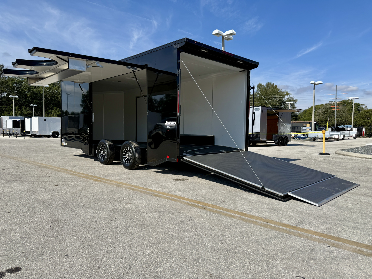 New 2026 Pace American 8.5x20 10K Black Out Rear Ramp Door W/ Ultimate Escape Door Car Hauler