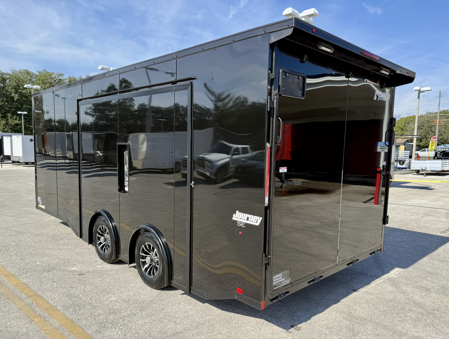 New 2026 Pace American 8.5x20 10K Black Out Rear Ramp Door W/ Ultimate Escape Door Car Hauler