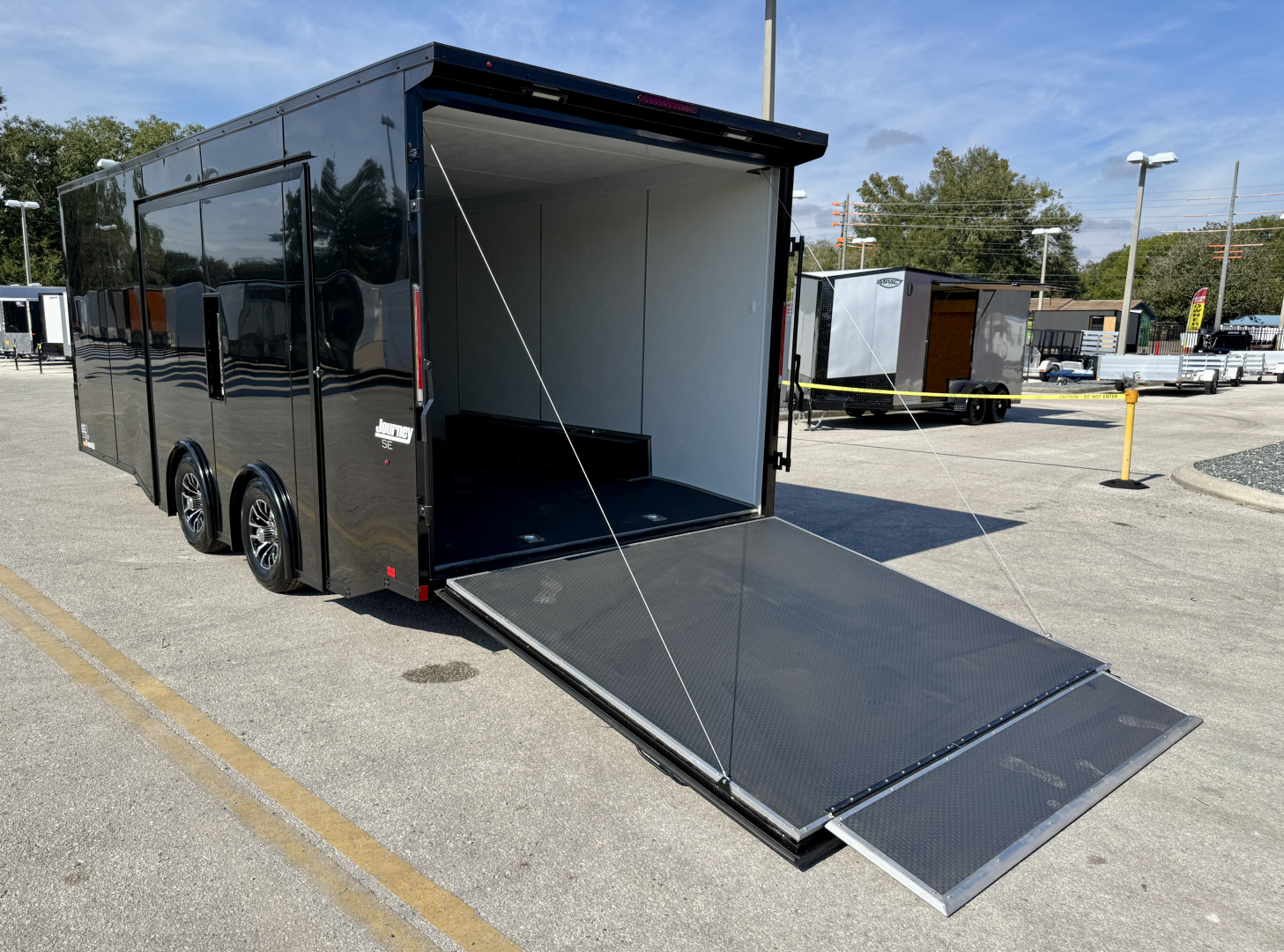 New 2026 Pace American 8.5x20 10K Black Out Rear Ramp Door W/ Ultimate Escape Door Car Hauler