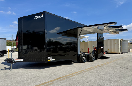 New 2026 Pace American 8.5x20 10K Black Out Rear Ramp Door W/ Ultimate Escape Door Car Hauler