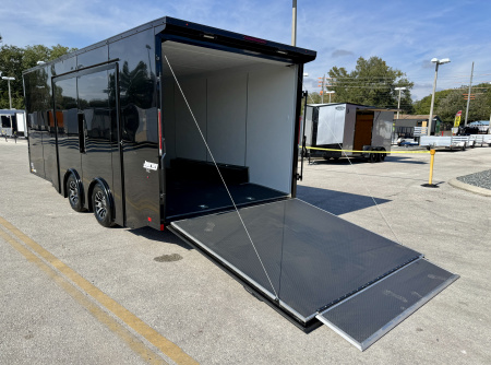 New 2026 Pace American 8.5x20 10K Black Out Rear Ramp Door W/ Ultimate Escape Door Car Hauler