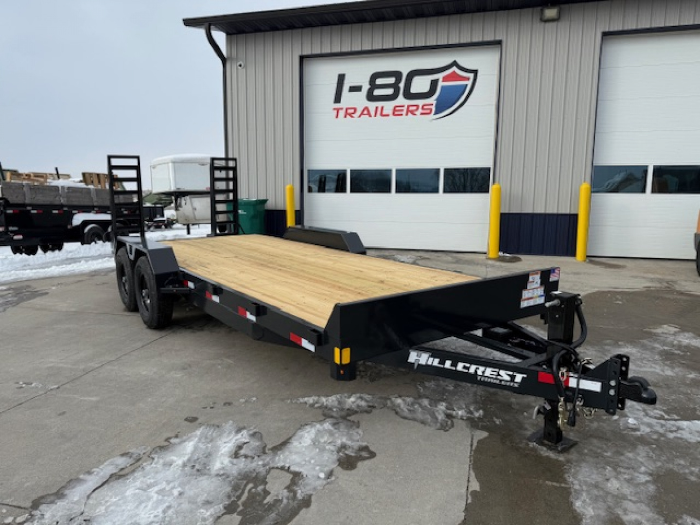 New 2026 Hillcrest 82"x18'+2' 15.4k Demco Coupler Equipment Trailer