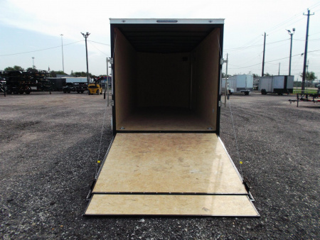 New 2026 Covered Wagon Trailers 7x14 Cargo Trailer / Enclosed Trailer / 6'6" Interior / Extra Wide Ramp / 48" RV Door / .030 White Semi-Screwless Exterior Cargo / Enclosed Trailer