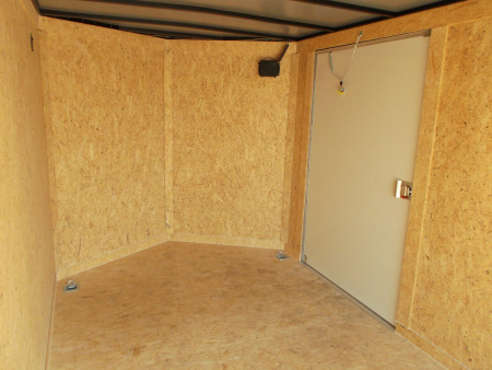 New 2026 Covered Wagon Trailers 7x14 Cargo Trailer / Enclosed Trailer / 6'6" Interior / Extra Wide Ramp / 48" RV Door / LEDs / .030 Charcoal Gray Semi-Screwless Exterior