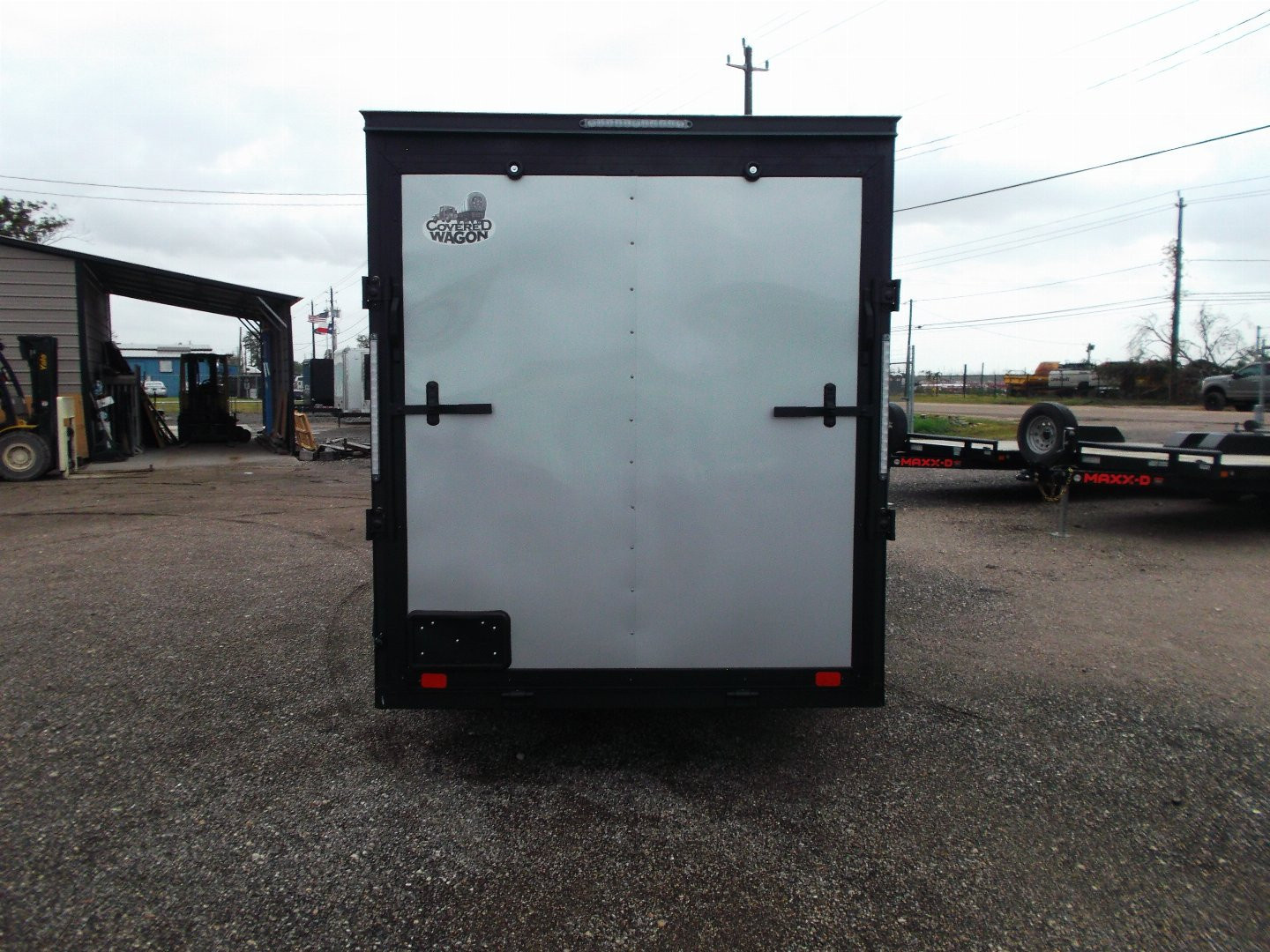 New 2026 Covered Wagon Trailers 6x10 Cargo / Enclosed Trailer / 6'6" Interior / Extra Wide Ramp / RV Side Door / LEDs / .030 Silver Semi-Screwless Exterior / Black Out Package