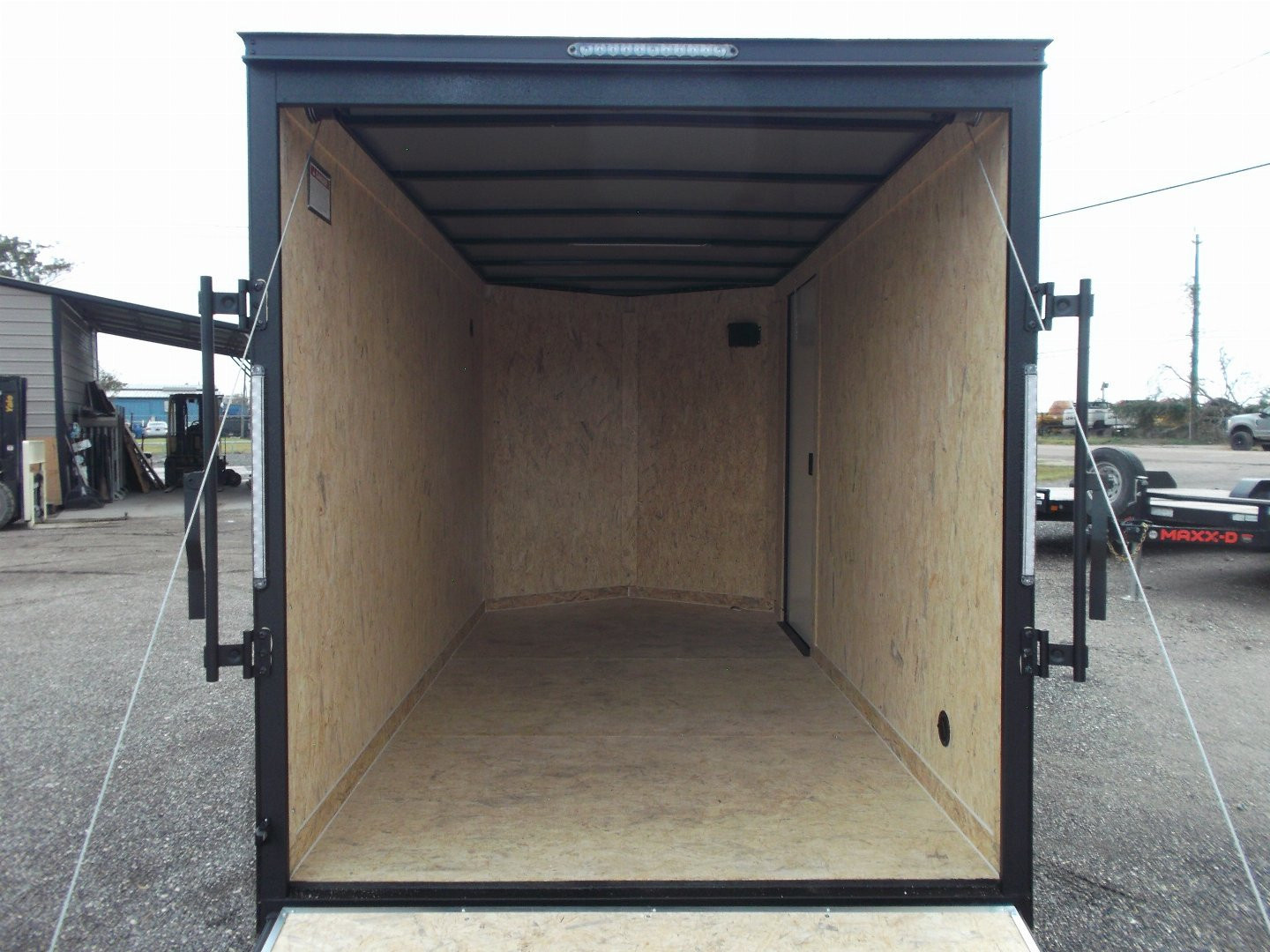 New 2026 Covered Wagon Trailers 6x10 Cargo / Enclosed Trailer / 6'6" Interior / Extra Wide Ramp / RV Side Door / LEDs / .030 Silver Semi-Screwless Exterior / Black Out Package