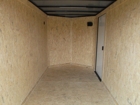 New 2026 Covered Wagon Trailers 6x10 Cargo / Enclosed Trailer / 6'6" Interior / Extra Wide Ramp / RV Side Door / LEDs / .030 Silver Semi-Screwless Exterior / Black Out Package