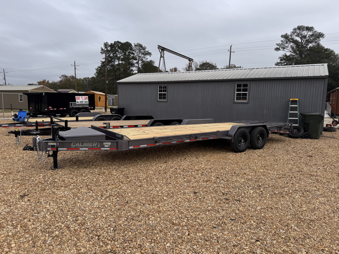 New 2026 Caliber Trailer Mfg 7x24 14K 8"I-Beam Equipment Trailer