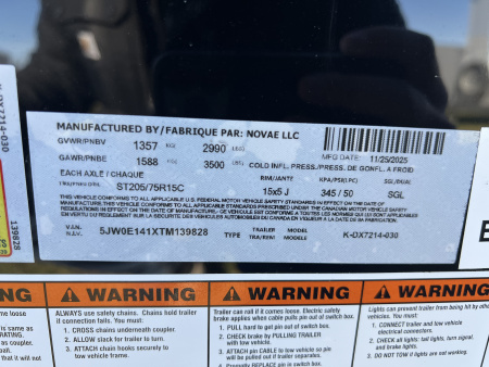 New 2026 Look Trailers 6X14 3K ST-DLX RAMP DOOR Cargo / Enclosed Trailer