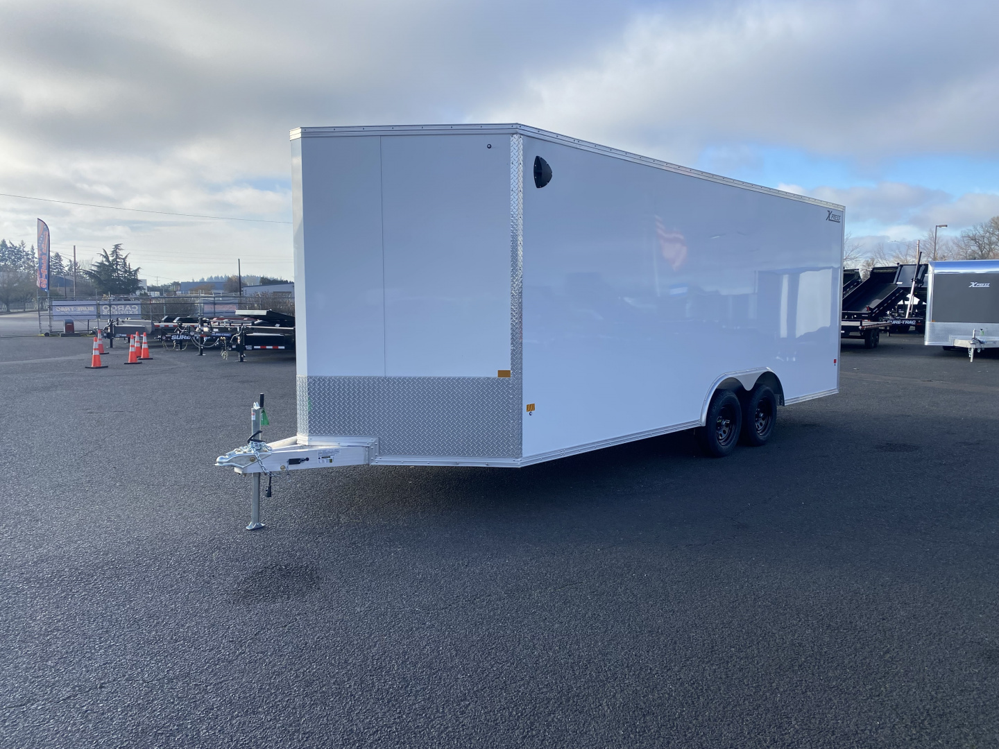 New 2026 ALCOM XPRESS 8.5x20 Aluminum Enclosed Car Hauler 7K GVWR
