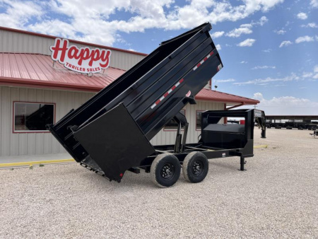 New 2026 PJ 83 x14' GN Tandem Axle Low Pro High Side Dump w/ 48  Sides – DM