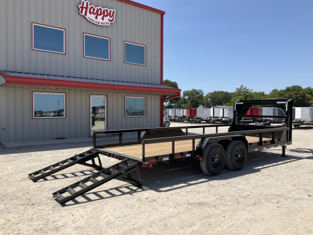 New 2026 PJ 83"x20' Gooseneck Angle Pipetop Trailer – P8