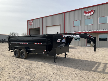New 2026 PJ 83 x16' GN Tandem Axle Low Pro Telescopic Dump w/ 48  Sides - DT