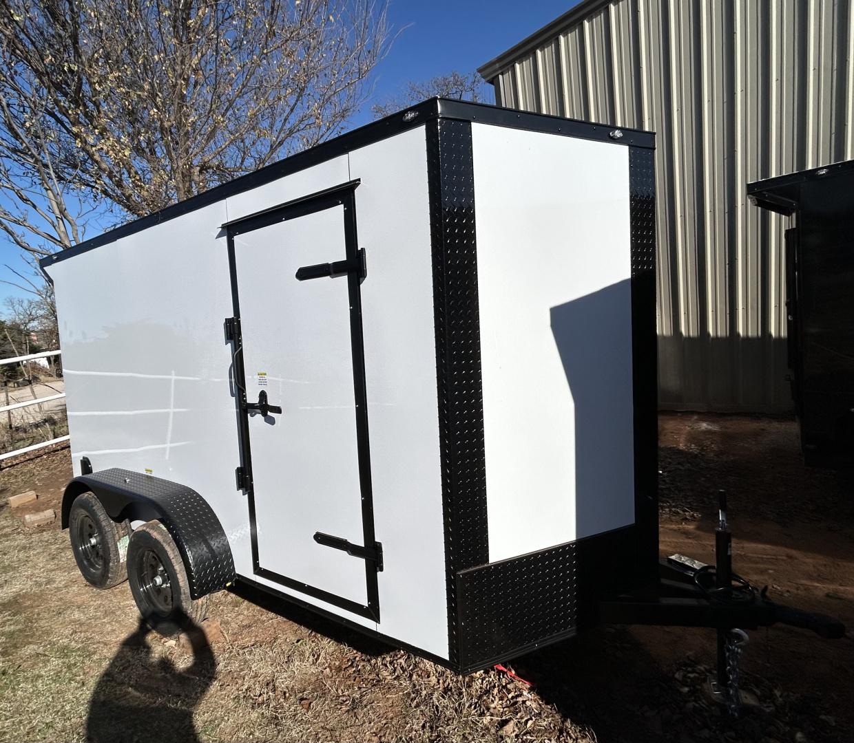 New 2026 Family Trailer 6x12 Tandem Axles Cargo / Enclosed Trailer-Screwless Exterior-Blackout Okg-Rear Spoiler