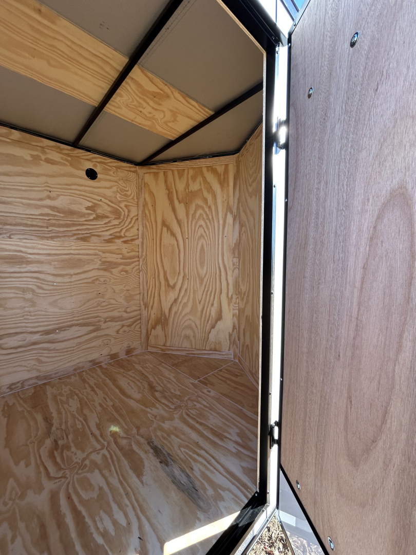 New 2026 Family Trailer 6x12 Tandem Axles Cargo / Enclosed Trailer-Screwless Exterior-Blackout Okg-Rear Spoiler