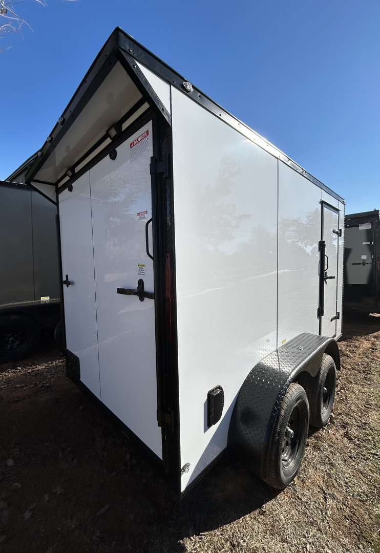 New 2026 Family Trailer 6x12 Tandem Axles Cargo / Enclosed Trailer-Screwless Exterior-Blackout Okg-Rear Spoiler