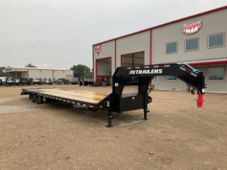 New 2026 PJ 102 x40' GN Low-Pro Air-Ride Flatbed w/ Duals - LD