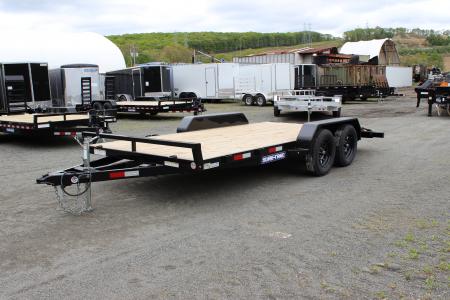 New 2026 Sure-Trac 7x16 Wood Deck Car Trailer