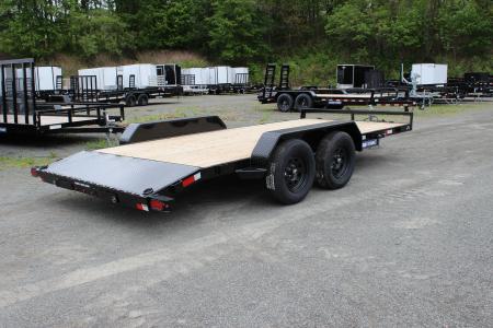 New 2026 Sure-Trac 7x16 Wood Deck Car Trailer