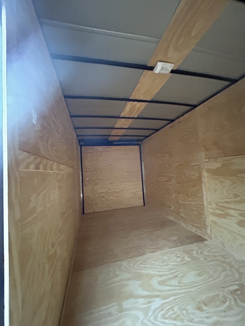 New 2026 Family Trailer 7x14 Tandem Axles Cargo / Enclosed Trailer-Screwless Exterior-Blackout Pkg.-Rear Spoiler