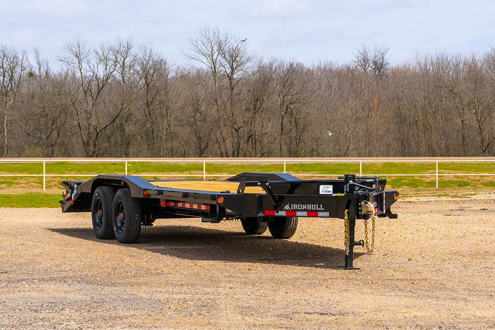 New 2026 Iron Bull EHB0222102 Equipment Trailer / 102" WIDE X 22' (18' FLAT 4' DOVETAIL ) RAMPPAGE RAMPS / 2-10,000# ELECTRIC BRAKE AXLES / 235/75R 17.5" 18 PLY TIRE AND WHEEL / MATCHING SPARE TIRE AND WHEEL / JUMBO TOOL BOX