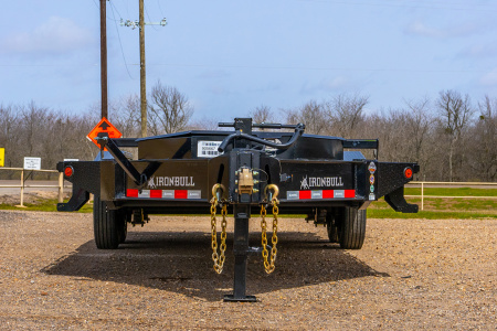 New 2026 Iron Bull EHB0222102 Equipment Trailer / 102" WIDE X 22' (18' FLAT 4' DOVETAIL ) RAMPPAGE RAMPS / 2-10,000# ELECTRIC BRAKE AXLES / 235/75R 17.5" 18 PLY TIRE AND WHEEL / MATCHING SPARE TIRE AND WHEEL / JUMBO TOOL BOX