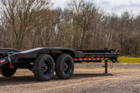 New 2026 Iron Bull EHB0222102 Equipment Trailer / 102" WIDE X 22' (18' FLAT 4' DOVETAIL ) RAMPPAGE RAMPS / 2-10,000# ELECTRIC BRAKE AXLES / 235/75R 17.5" 18 PLY TIRE AND WHEEL / MATCHING SPARE TIRE AND WHEEL / JUMBO TOOL BOX
