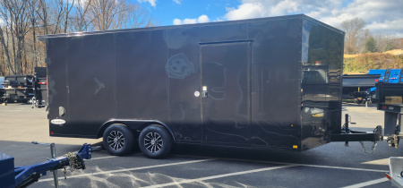New 8.5 x 18 Look Element Se V-Nose Auto Hauler Blackout Package 10k / Enclosed Car Trailer
