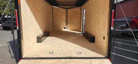 New 8.5 x 18 Look Element Se V-Nose Auto Hauler Blackout Package 10k / Enclosed Car Trailer