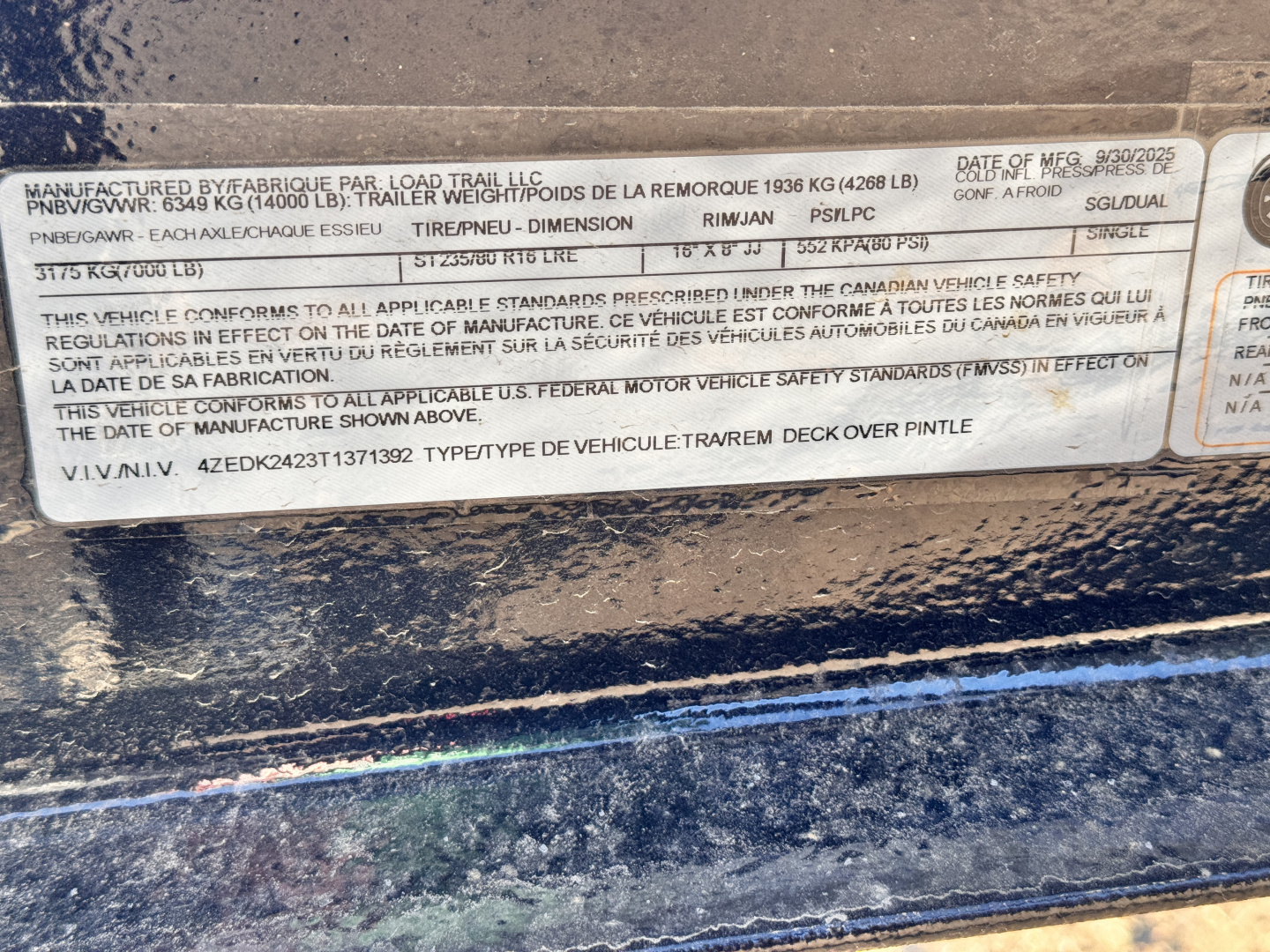 New 2026 Load Trail 8.5-24 Deckover Equipment Hauler 14K GVWR