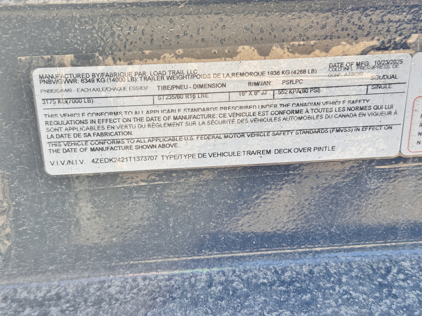 New 2026 Load Trail 8.5-24 Deckover Equipment Hauler 14K GVWR