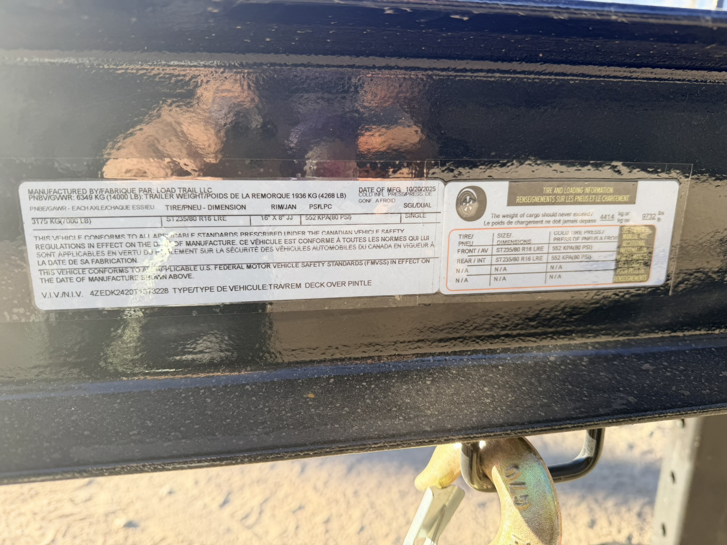 New 2026 Load Trail 8.5-24 Deckover Equipment Hauler 14K GVWR