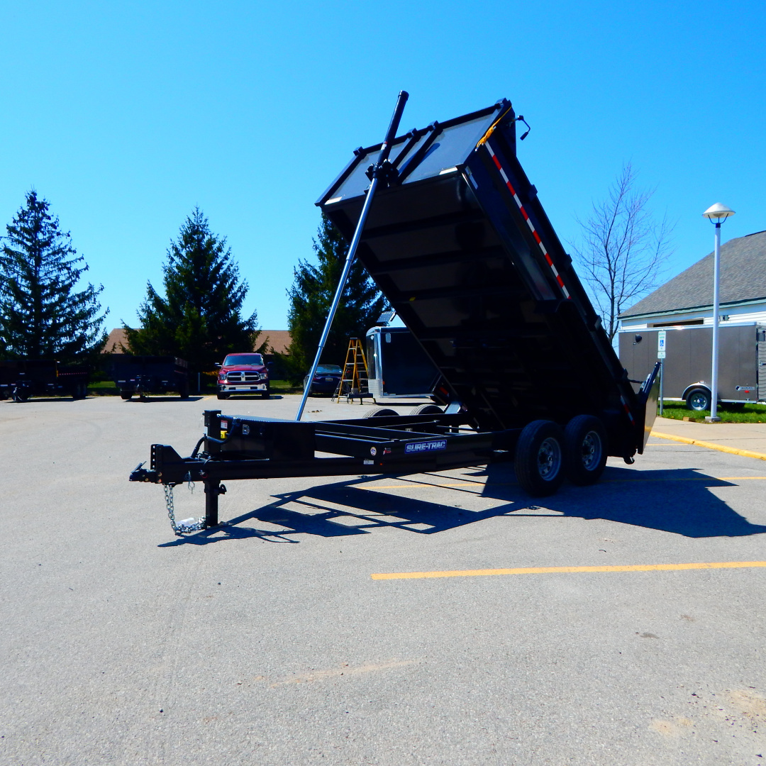 New 2026 Sure-Trac 7x14 14k Telescopic Dump Trailer