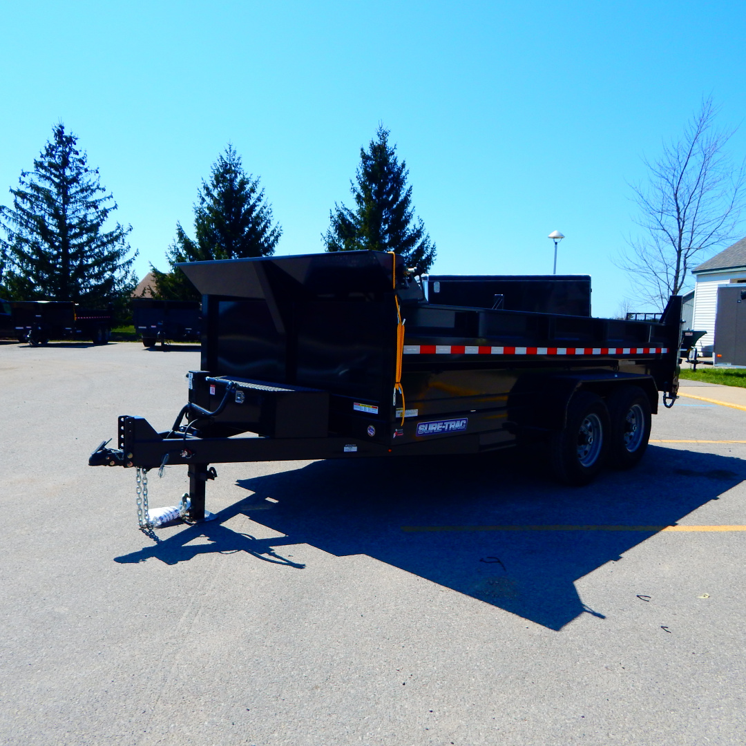 New 2026 Sure-Trac 7x14 14k Scissor Dump Trailer