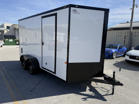 New 2026 Rock Solid Cargo 7x14 7K Rear Ramp Door Composite Black Out Package Cargo / Enclosed Trailer