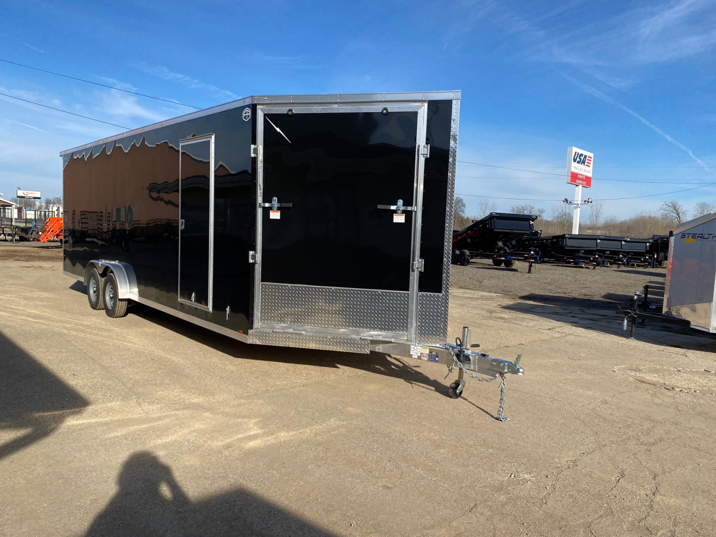 New 2026 Lightning Trailers 7.5x29 Aluminum 4-Place W/7FT Height Snowmobile Trailer