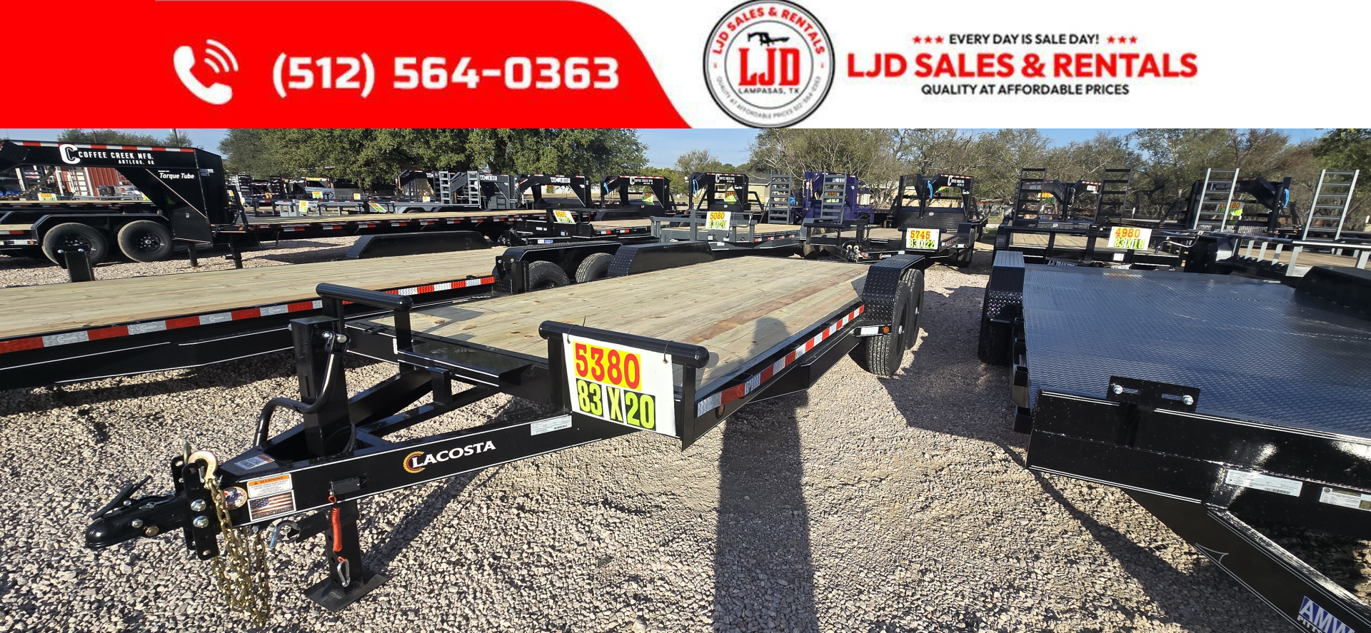 New 2026 Lacosta Trailers - 83" x 20' - Trailer Car Hauler