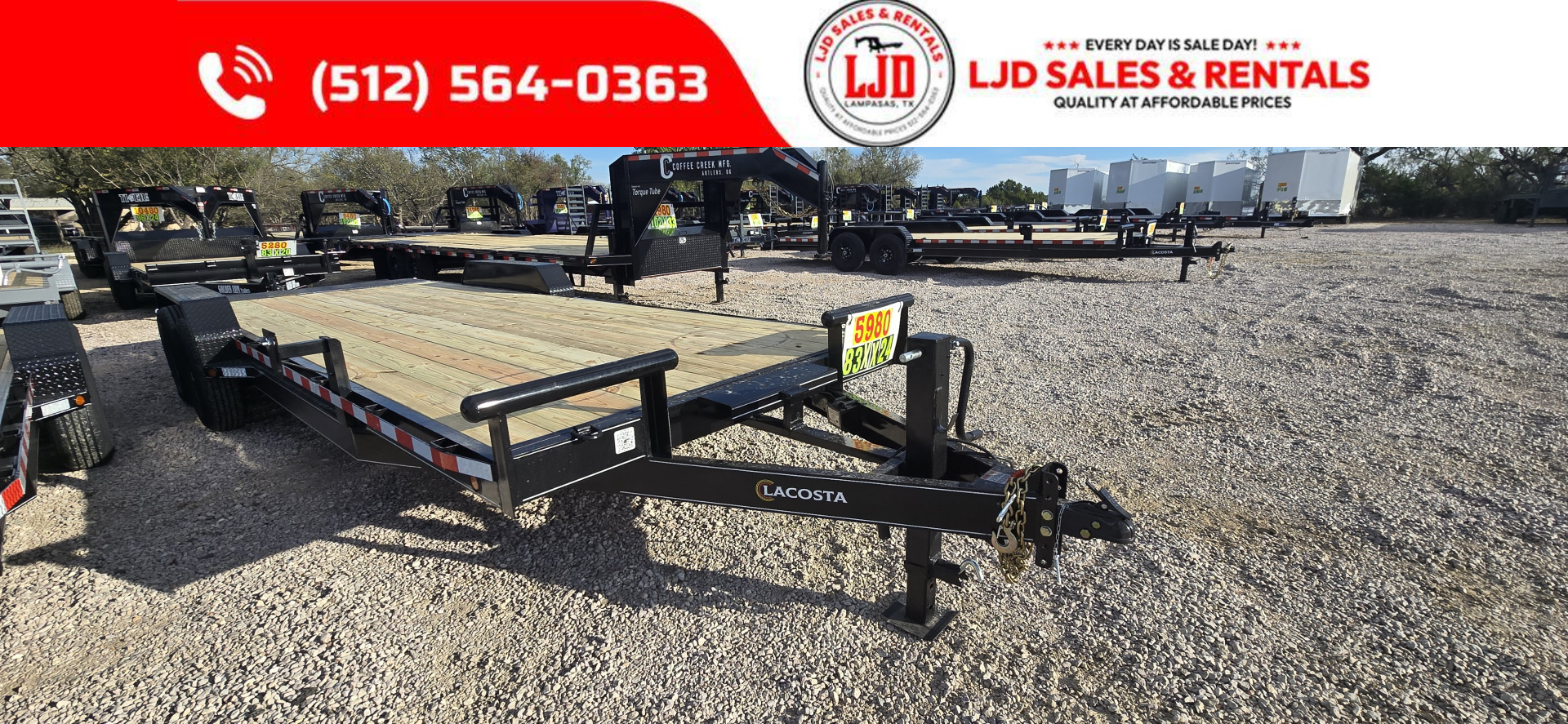 New 2026 Lacosta Trailers - 83" x 24' - Trailer Car Hauler