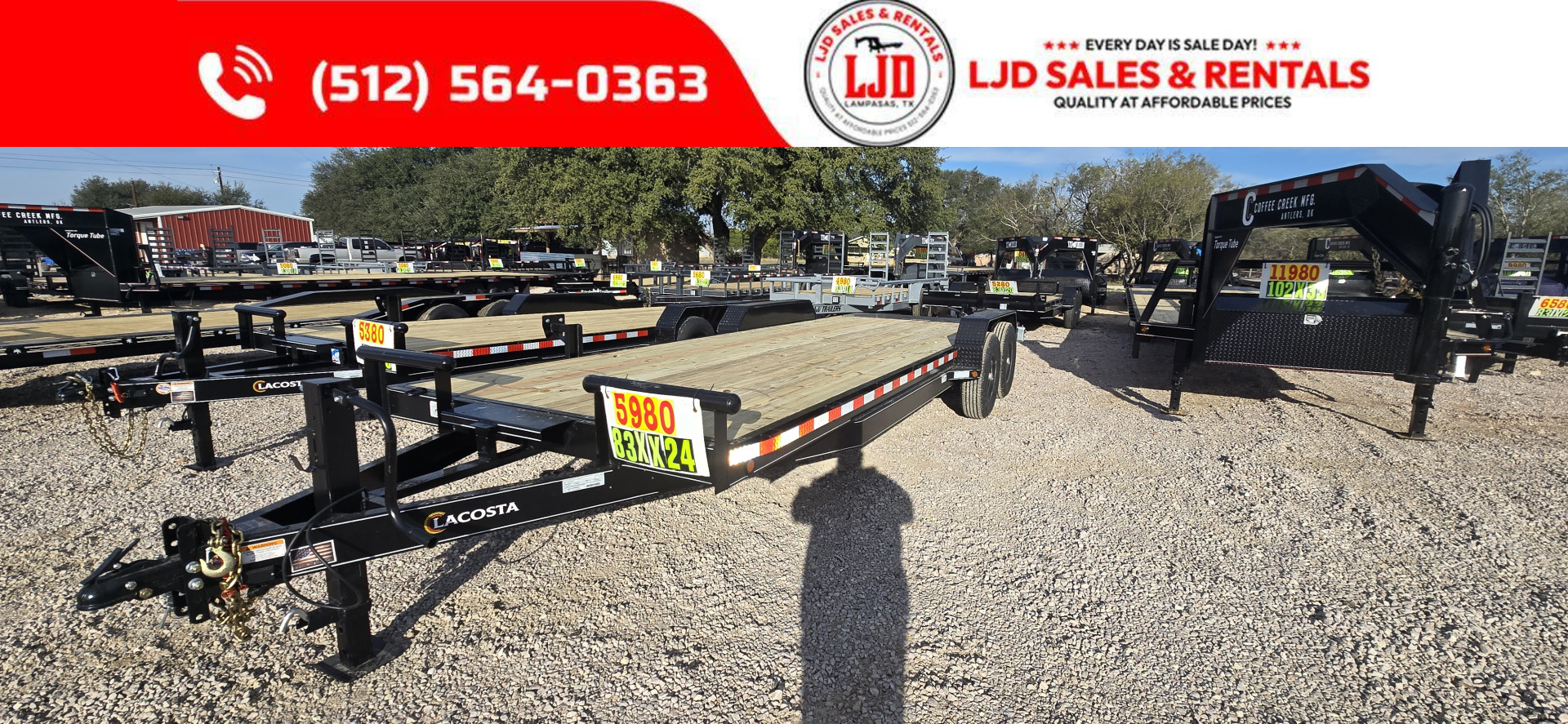 New 2026 Lacosta Trailers - 83" x 24' - Trailer Car Hauler