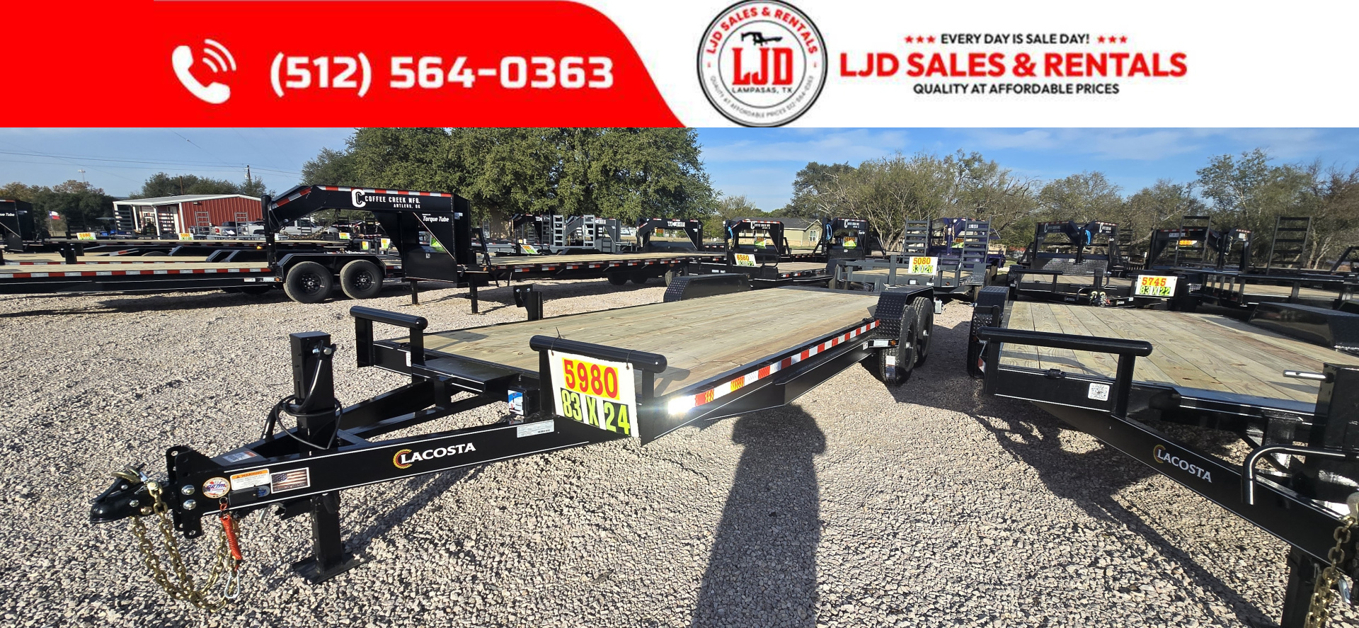 New 2026 Lacosta Trailers - 83" x 24' - Trailer Car Hauler