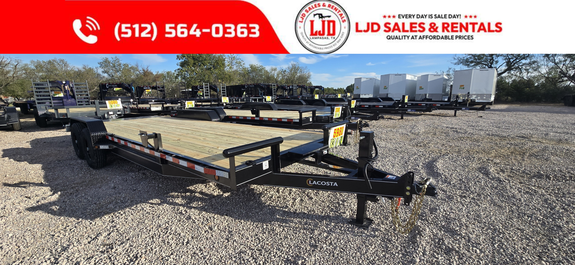 New 2026 Lacosta Trailers - 83" x 24' - Trailer Car Hauler