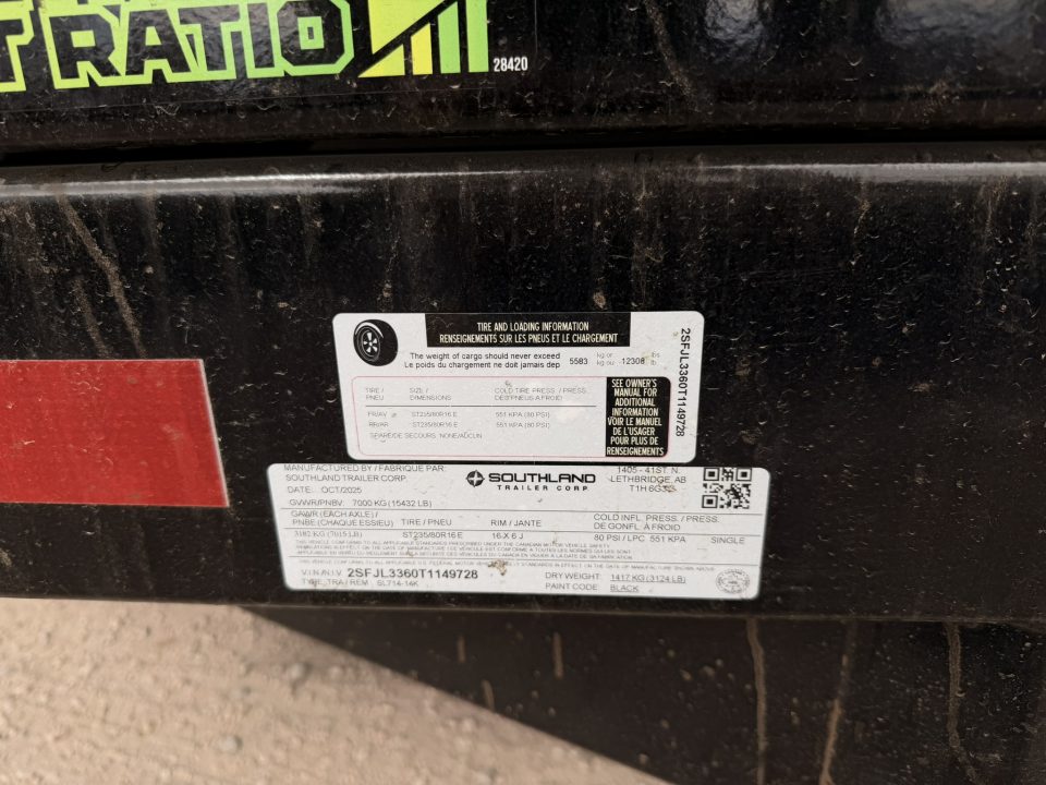 New 2026 Southland Trailers 7-14 Dump 7K Axles