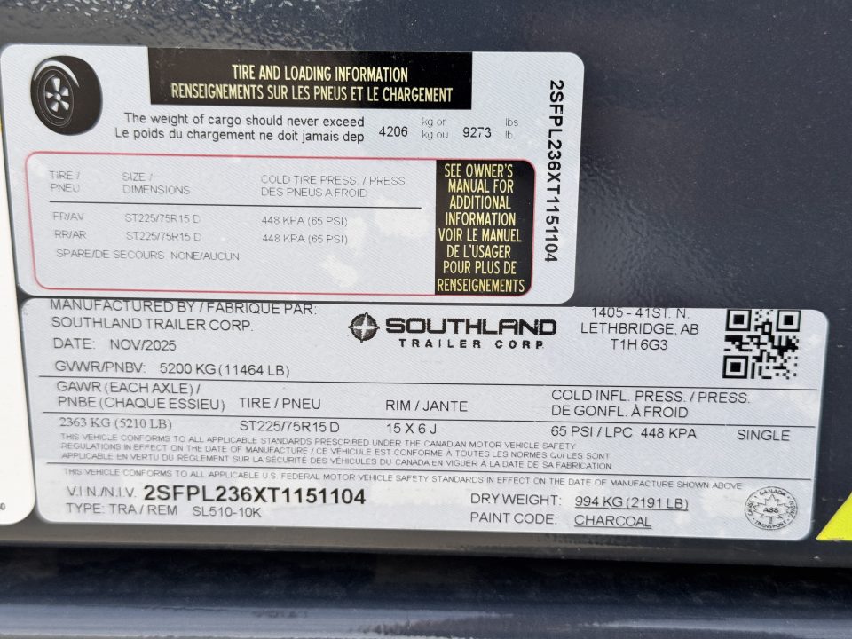 New 2026 Southland Trailers 5-10 Dump 5.2K Axles