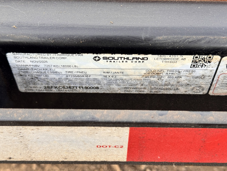 New 2026 Southland Trailers 7-HD20 Tilt Deck Equipment Hauler 16K GVWR(weight)