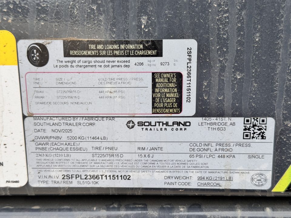 New 2026 Southland Trailers 5-10 Dump 5.2K Axles