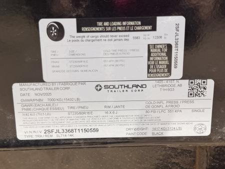 New 2026 Southland Trailers 7-14 Dump 7K Axles