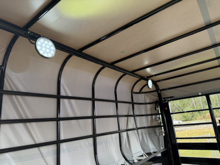 New ST3621G TEXAS TRAILERS 36' GOOSENECK STOCK TRAILER W/ TRIPLE AXLES, LRG TIRES, & LED LOAD LIGHTS