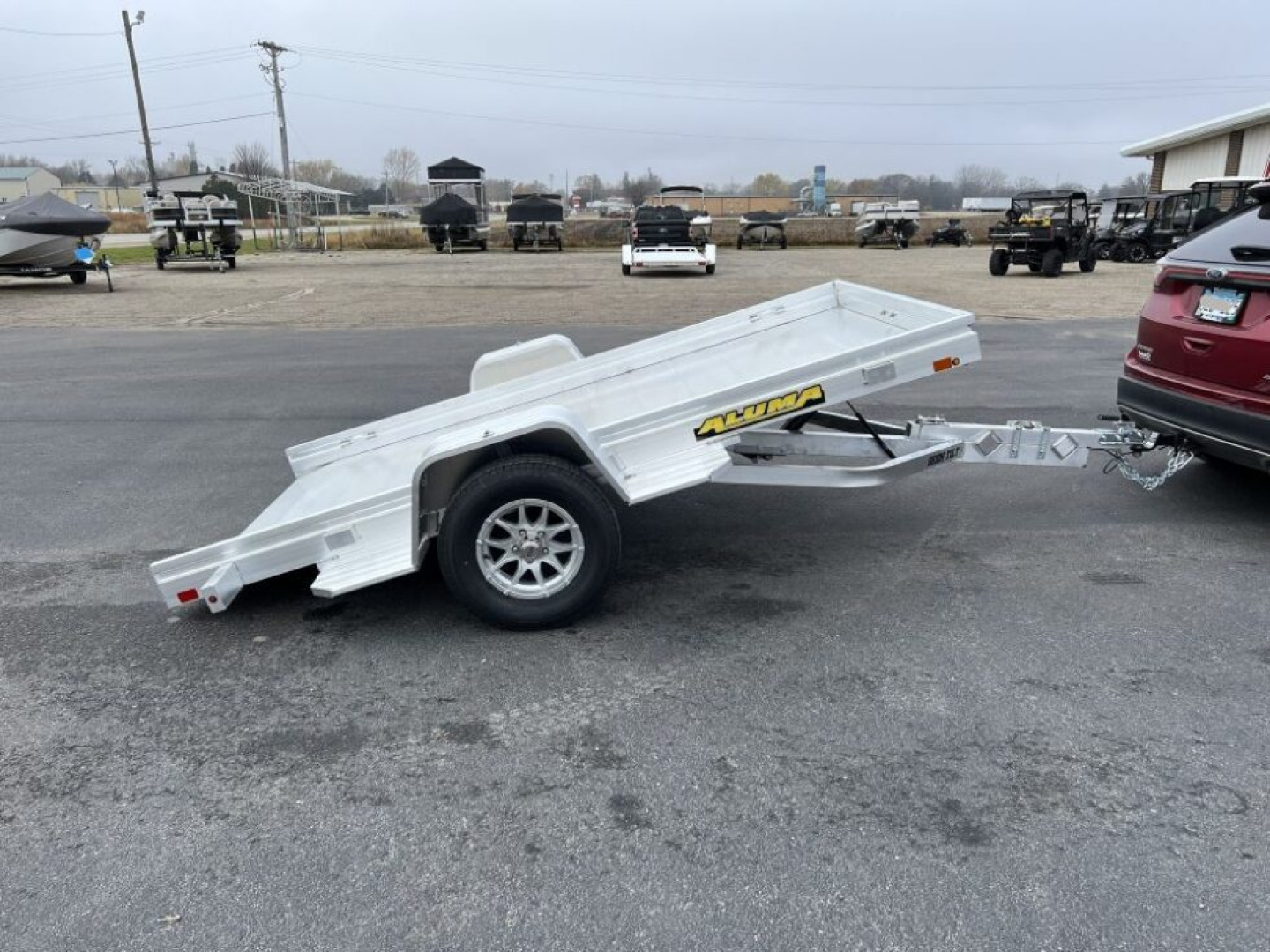 New 2026 Aluma 6810H TILT Tilt Trailer 69" Wide x 122" Long / All Aluminum / Tilt Deck / 15° Load angle / Aluminum Wheels